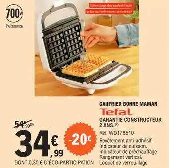 E.Leclerc GAUFRIER BONNE MAMAN offre