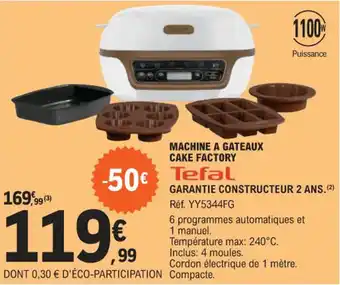 E.Leclerc MACHINE A GATEAUX CAKE FACTORY offre
