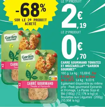 CARRE GOURMAND TOMATES ET MOZZARELLA(6) "GARDEN GOURMET"