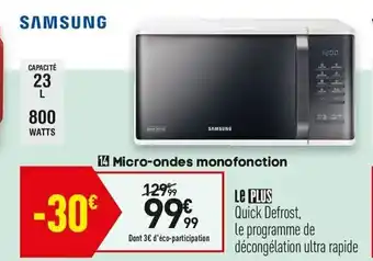 Conforama Micro-ondes monofonction offre