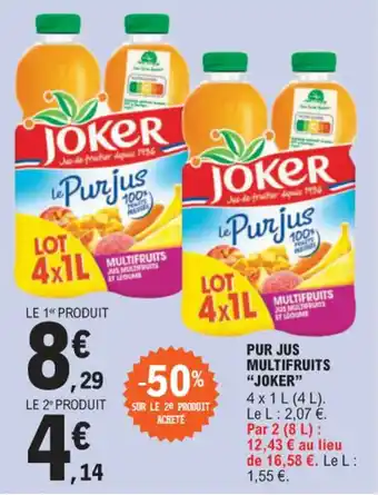 PUR JUS MULTIFRUITS "JOKER"