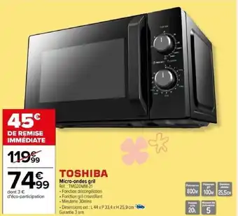 Carrefour Micro-ondes gril offre