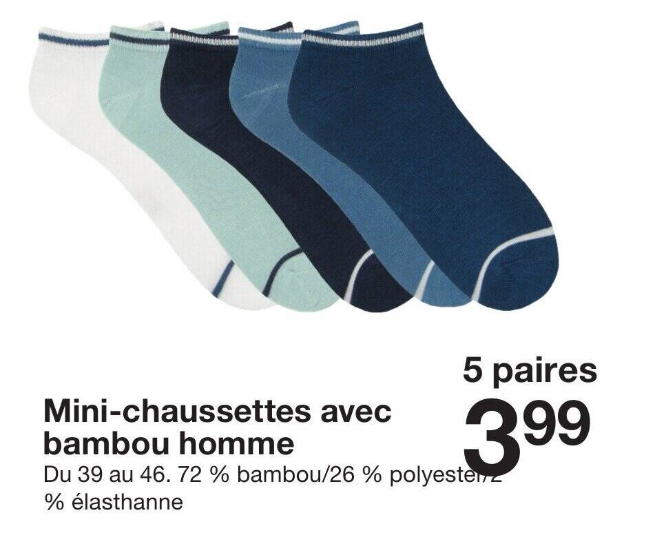 Mini discount chaussette homme