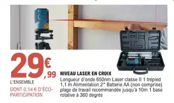 E.Leclerc Brico NIVEAU LASER EN CROIX offre