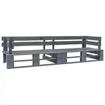 Bricorama Vidaxl canapés de jardin palette 2 pcs avec coussins rouge bois de pin offre