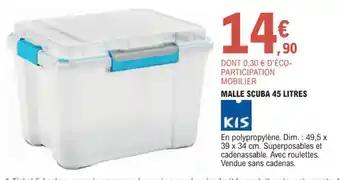 E.Leclerc Brico MALLE SCUBA 45 LITRES offre