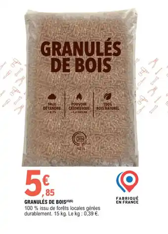 E.Leclerc Brico GRANULÉS DE BOIS(4)(6) offre