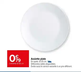 Carrefour Market Assiette plate offre