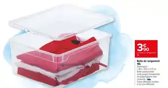 Carrefour Market Boîte de rangement 18L offre