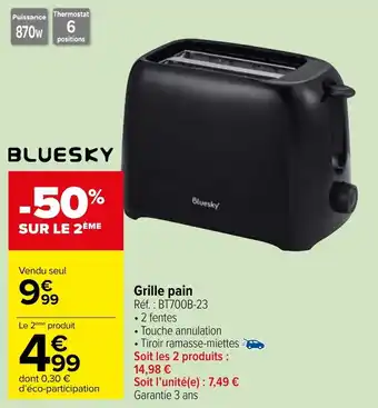 Carrefour Market Grille pain offre