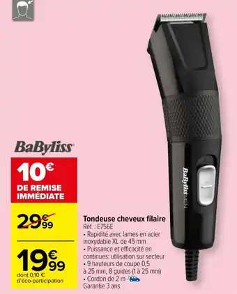 Carrefour Market Tondeuse cheveux filaire offre