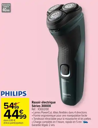 Carrefour Market Rasoir électrique Séries 3000X offre