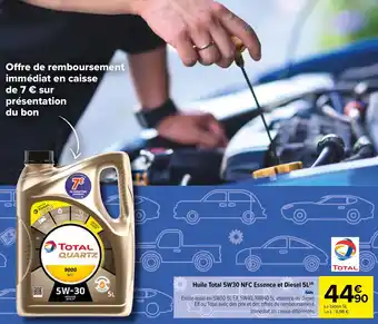 Carrefour Market Huile Total 5W30 NFC Essence et Diesel 5L(d) offre