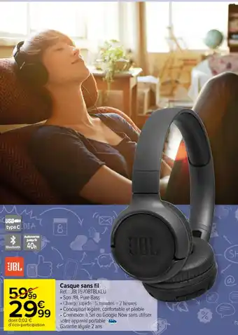 Carrefour Market Casque sans fil offre