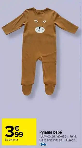 Carrefour Market Pyjama bébé offre