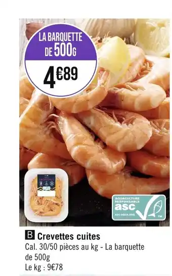 Géant Casino Crevettes cuites offre