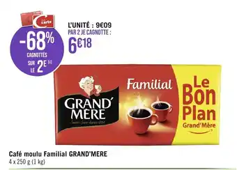 Géant Casino Café moulu Familial GRAND'MERE offre