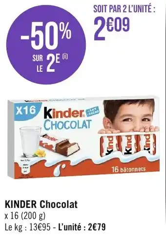 Géant Casino KINDER Chocolat offre