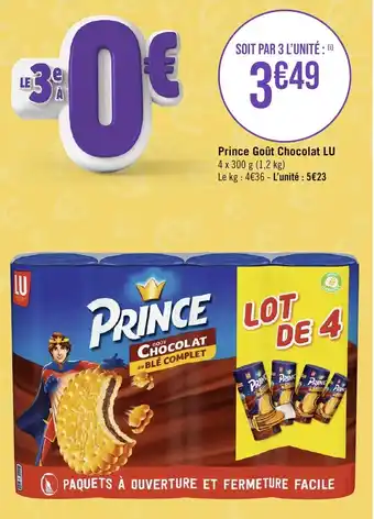 Géant Casino Prince Goût Chocolat LU offre