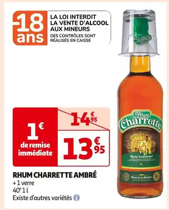 Auchan Supermarché Charrette rhum ambré offre