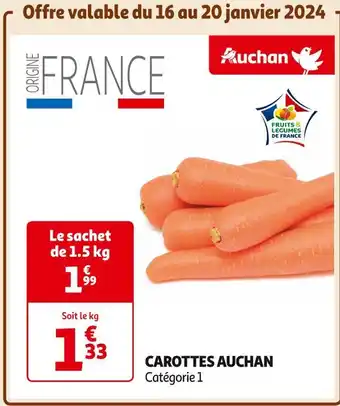 Auchan Supermarché Auchan carottes offre