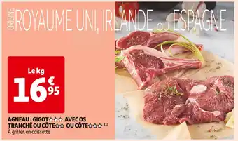 Auchan Supermarché Agneau : gigot avec os tranché ou côte ou côte offre
