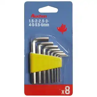 Auchan Lot de 8 clés hexagonales offre