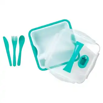 Auchan Boite repas compartimenté avec couverts offre