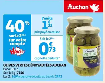 Auchan Supermarché Auchan olives vertes dénoyautées offre