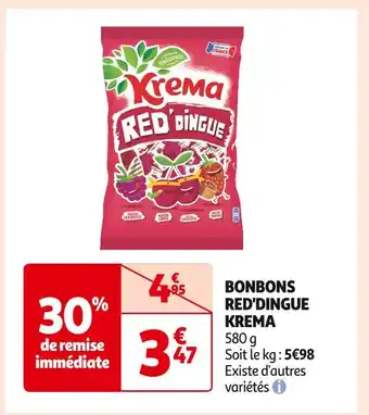 Auchan Supermarché Krema bonbons red'dingue offre