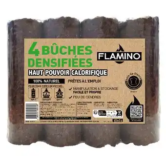 Auchan 4 bûches de bois densifié offre