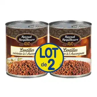 Auchan Lentilles cuisinées à l'auvergnate raynal et roquelaure offre
