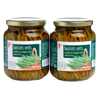 Auchan Haricots verts extra fins cueillis et rangés main auchan offre