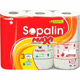 Auchan Essuie tout maxi rouleau decore sopalin offre
