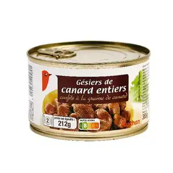 Auchan Gésiers de canard entiers offre