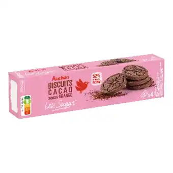 Auchan Biscuits cacao saveur orange less sugar auchan offre