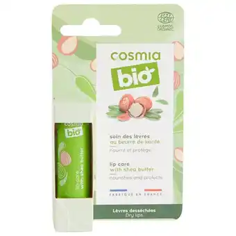Auchan Soin des lèvres cosmia bio offre