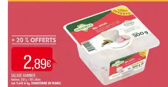 Match Hammer salade offre
