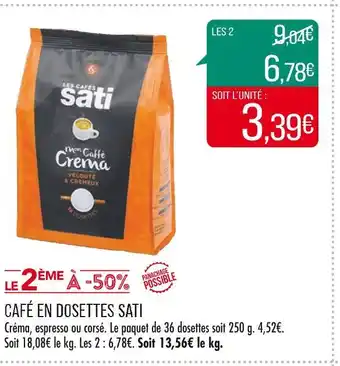 Sati café en dosettes