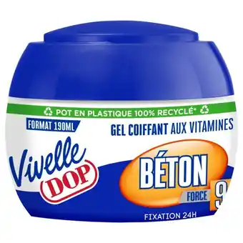 Auchan Gel coiffant béton vivelle dop offre