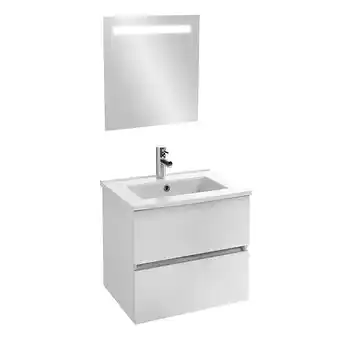 Bricorama Jacob delafon - meuble sous-plan tolbiac blanc + plan vasque 61 x 46,50 cm ola et miroir led offre