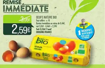 Match Oeufs nature bio offre