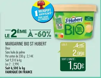 Match Margarine bio st hubert offre