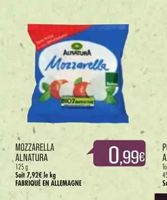 Match Mozzarella alnatura offre