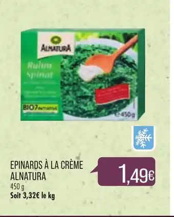 Match Epinards à la crème alnatura offre