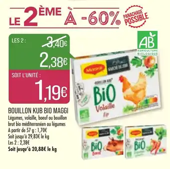 Match Bouillon kub bio maggi offre