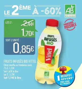 Match Fruits infusés bio vittel offre