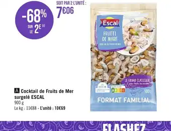 Géant Casino A Cocktail de Fruits de Mer surgelé ESCAL 900 g offre