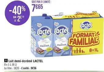 Géant Casino A Lait demi-écrémé LACTEL offre