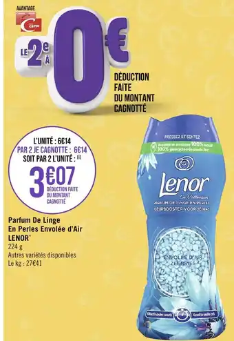 Géant Casino Parfum De Linge En Perles Envolée d'Air LENOR offre